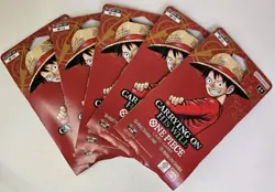 Lot Of 5 One Piece OP-13 Carrying On His Will Sleeved Booster Packs Sealed New - Image 3