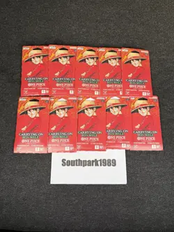 One Piece OP-13 Carrying on His Will Sleeved Booster Pack LOT of 10 Sealed NEW🔥 - Image 1