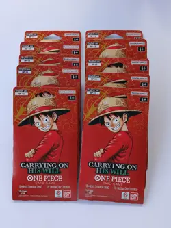 One Piece OP-13 Carrying on His Will Sleeved Booster Pack LOT of 10 Sealed NEW - Image 1