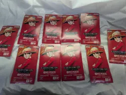 One Piece OP-13 Carrying on His Will Sleeved Booster Pack LOT of 10 Sealed NEW - Image 1
