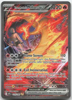 Team Rocket's Moltres ex 229/182 SV10: Destined Rivals Pokemon Card NM - Image 1
