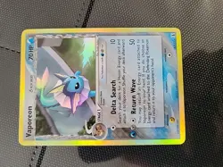 Pokemon TCG Vaporeon EX Delta Species Holo Rare Card 18/113 NM/NM Condition - Image 1