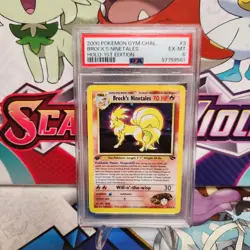 PSA 6 Brock's Ninetales 3/132 Holo Rare 1st Edition - Gym Challenge - Pokemon - Image 1