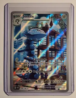 Pokemon TCG Steelix Paradox Rift Holo Card 208/182 Illustration Rare Near Mint - Image 3