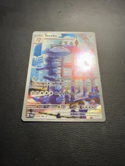 Pokemon TCG Steelix Paradox Rift Holo Card 208/182 Illustration Rare, Near Mint - Image 3