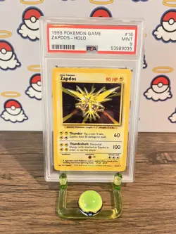 Zapdos 16/102 Holo Pokemon Base Set Unlimited 1999 WOTC Card - PSA 9 MINT - Image 1