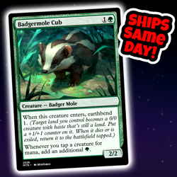 Badgermole Cub - Custom Art Magic: The Gathering Playtest Card - Commander EDH - Image 1