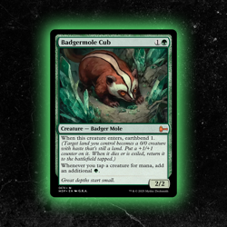 Badgermole Cub - Custom MTG Card - High-Quality - Image 1