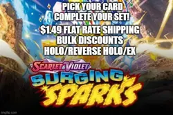 Flat Ship! Surging Sparks Complete Your Set/Pick Your Card H/RH/EX Pokemon NM/M - Image 1