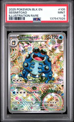 2025 POKEMON BLK EN-BLACK BOLT ILLUSTRATION RARE #105 SEISMITOAD PSA 9 - Image 1