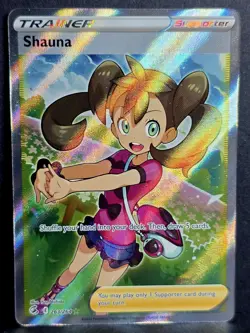 2021 😺 Pokemon Shauna (Full Art) 263/264 Swsh08: Fusion Strike Holo - Image 1