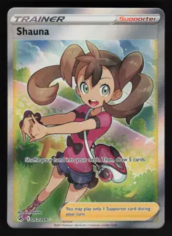 Shauna (Full Art) 263/264 SWSH08: Fusion Strike Ultra Rare Pokemon TCG Card NM - Image 1