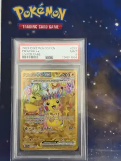 2024 Pokemon Ssp En-Surging Sparks #247 Pikachu Ex Hyper Rare PSA 9 MINT - Image 1