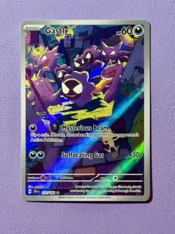 TCG Pokemon English Illustration Rare Gastly 177/162 SV05: Temporal Forces Holo - Image 1