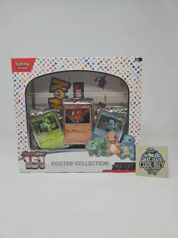Pokemon TCG Scarlet & Violet 151 Poster Collection Box 3 Packs New Sealed 820650853166 - Image 1