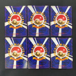 Fossil 1997 Normal Card Set of 6 Japanese Pokemon Card Old Back s007334 - Image 2