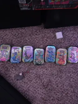 Pokemon Prismatic Evolutions Complete Set of 8 Mini Tins Eeveelutions SEALED - Image 1