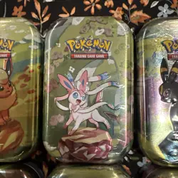 Pokemon Prismatic Evolutions Complete Set of 8 Mini Tins Eeveelutions SEALED - Image 3