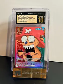 CGC PRISTINE 10 One Piece 2025 Tony Tony Chopper OP08-001 Base Shop Limited ② - Image 1