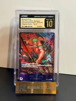 CGC PRISTINE 10 One Piece 2025 Roronoa Zoro ST21-015 Flagship Battle Tournament - Image 1