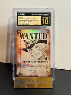 CGC PRISTINE 10 One Piece 2025 Sabo OP13-120 SR SP Ver. Carrying on His Will JP - Image 1