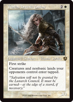 Thalia, Heretic Cathar (Retro Frame) [Innistrad Remastered] Foil Near Mint - Image 1