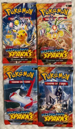 Pokemon - Scarlet & Violet - Surging Sparks Booster 4 Pack Bundle - Image 1