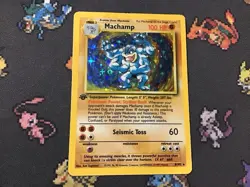 Pokemon TCG Machamp 8/102 1st Edition Holo Rare Pokemon Card - Image 1