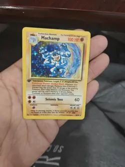 Machamp 8/102 1st Edition Holo Rare Base Set Pokemon TCG Card - Image 1