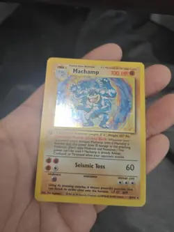Machamp 8/102 1st Edition Holo Rare Base Set Pokemon TCG Card - Image 2