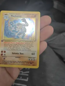 Machamp 8/102 1st Edition Holo Rare Base Set Pokemon TCG Card - Image 4