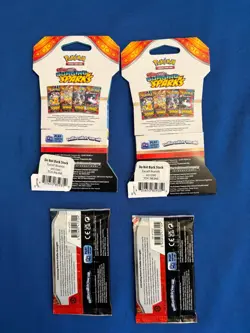 4x Pokemon TCG: Scarlet & Violet SURGING SPARKS Sleeved Booster Bundle 4 Arts - Image 2