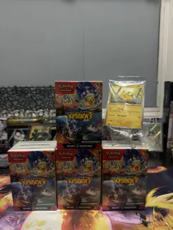 Pokemon TCG Scarlet & Violet Surging Sparks Booster Bundle 6 Packs Lot Of 4 - Image 1