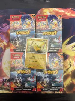 Pokemon TCG Scarlet & Violet Surging Sparks Booster Bundle 6 Packs Lot Of 4 - Image 2