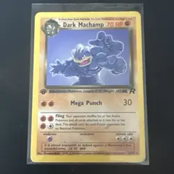 DARK MACHAMP 27/82 Team Rocket 1st EDITION non-holo rare Pokemon TCG card NM - Image 1