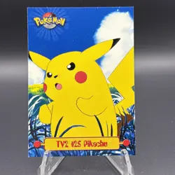 TV2 #25 Pikachu 1999 Pokemon Card Topps TV Animation Edition - Image 1