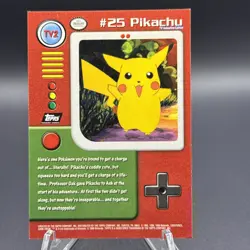 TV2 #25 Pikachu 1999 Pokemon Card Topps TV Animation Edition - Image 2