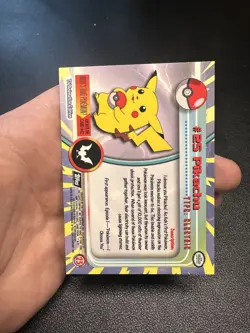 1999 Topps Pokemon #25 Pikachu TV Animation Edition Series MINT WOW - Image 2