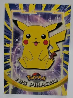 Pokemon Pikachu #25 1999 Topps TV Animation Edition Blue Logo - Image 1