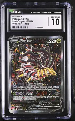 (PSA) CGC 10 Giratina V Lost Origin Full Alt Art Pokemon Card #186 Gem Mint - Image 1