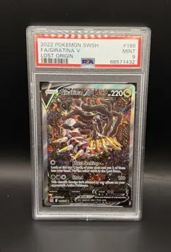 Pokemon Giratina V Alt Full Art 186/196 Lost Origin SIR #186 MINT PSA 9 - Image 1