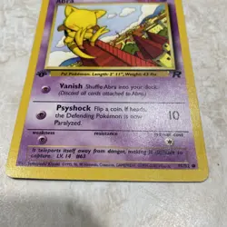 Pokemon TCG Team Rocket Abra 1st Edition 49/82 Card - Image 1