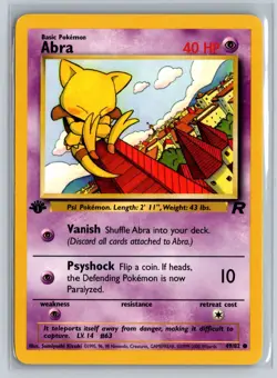 Pokemon TCG - Abra - Team Rocket Series 49/82 - 1st Edition - NM - Image 1