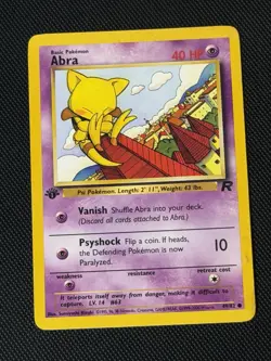 Abra - 49/82 - 1st Edition Common - Team Rocket - Pokemon TCG - Image 1