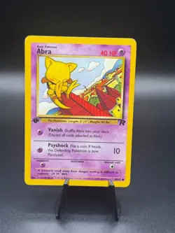 Pokemon TCG Abra 49/82 1st Edition Team Rocket Vintage LP - Image 1