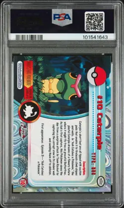 2000 Pokemon - Caterpie Holo Foil - Topps Chrome T.V. #10 Series 1 - PSA 9 Mint! - Image 2