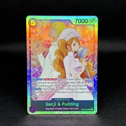 One Piece TCG English Sanji and Pudding EB02-035 SR Anime 25th Collection NM/M - Image 1