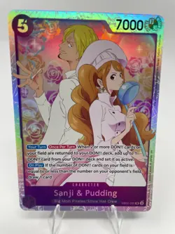 One Piece TCG English Sanji and Pudding EB02-035 SR Anime 25th Collection NM/M - Image 1