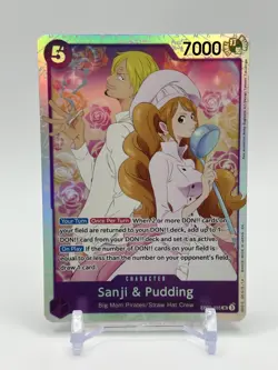 One Piece TCG English Sanji and Pudding EB02-035 SR Anime 25th Collection NM/M - Image 1
