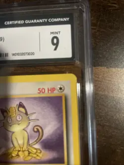 Pokemon TCG 1999 Meowth Jungle Unlimited 56/64CGC Mint 9 - Image 3